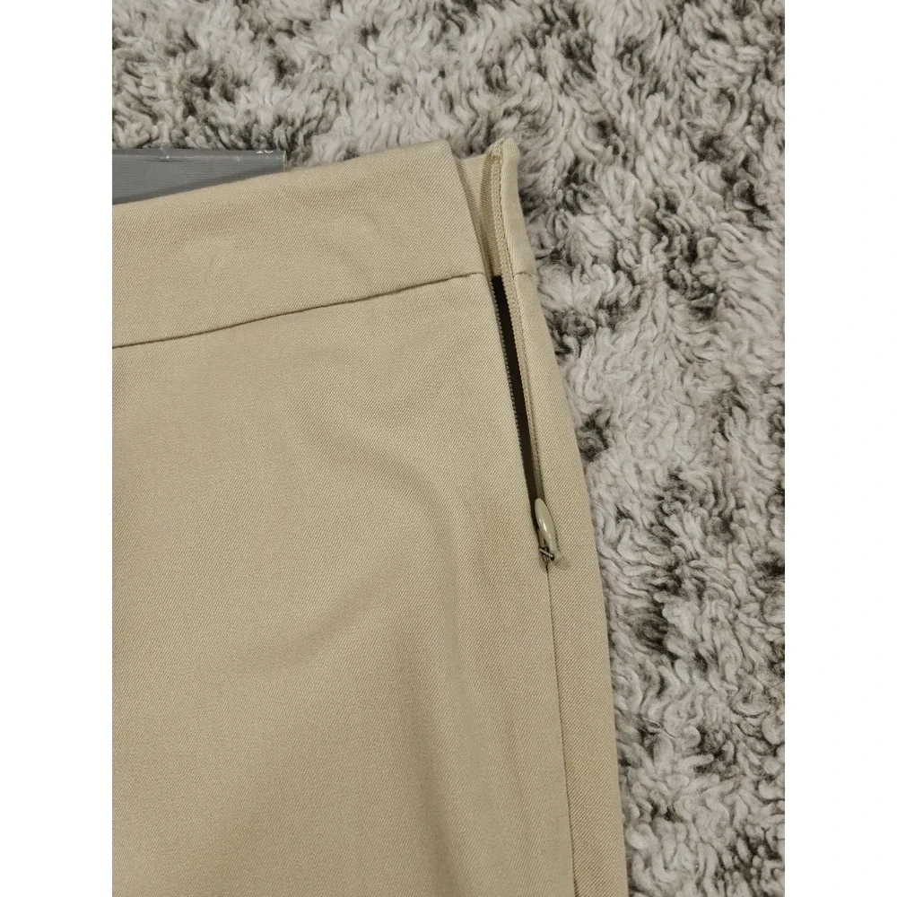 Talbots Chatham Ankle Pants Size 16 Tan Khaki Side Zip Cotton Blend NWT